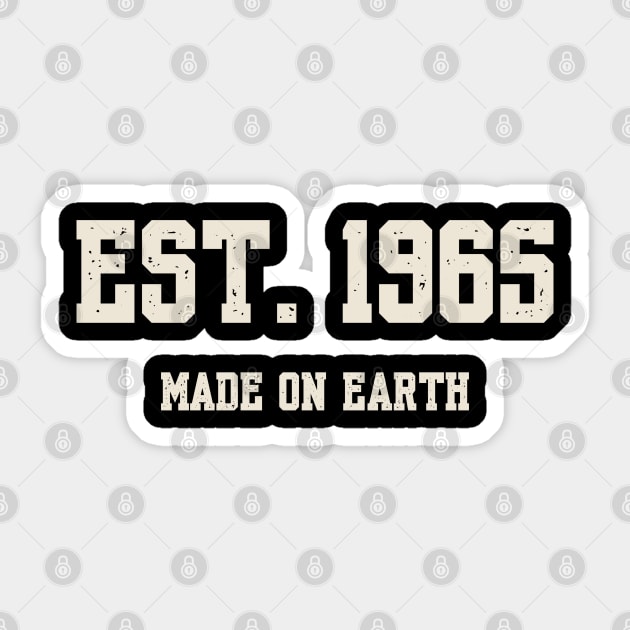 1965 Birthday Vintage Varsity Sticker by Stylecombinator